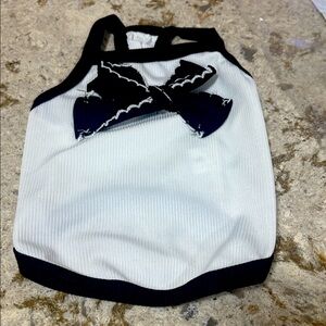 Elegant Pet Tank Top with Black Bow